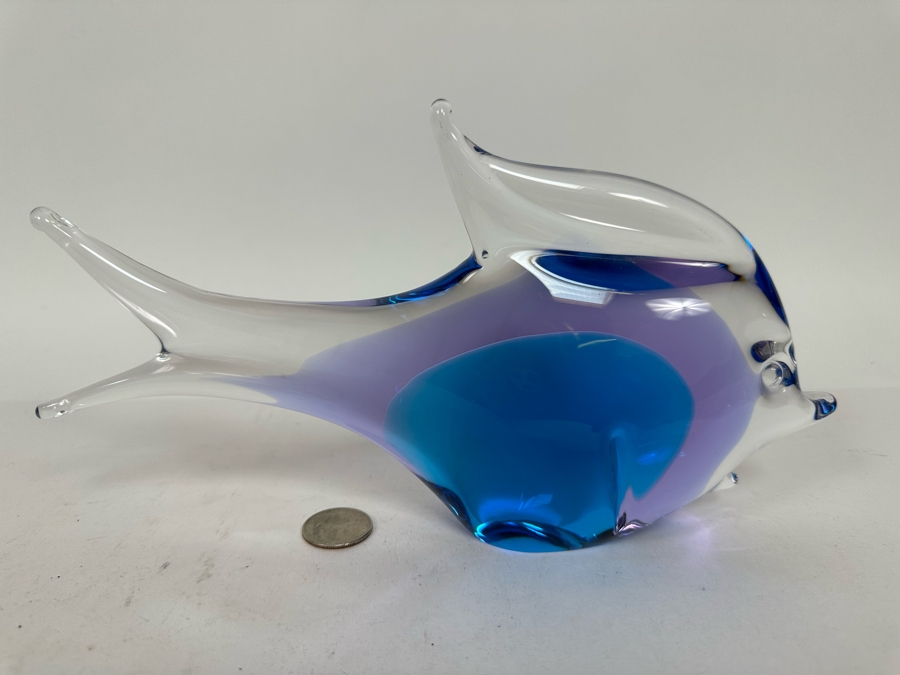 Vintage Glass Fish Handwork Konstglas Ronneby Sweden 10.5W X 5.5H [Photo 2]