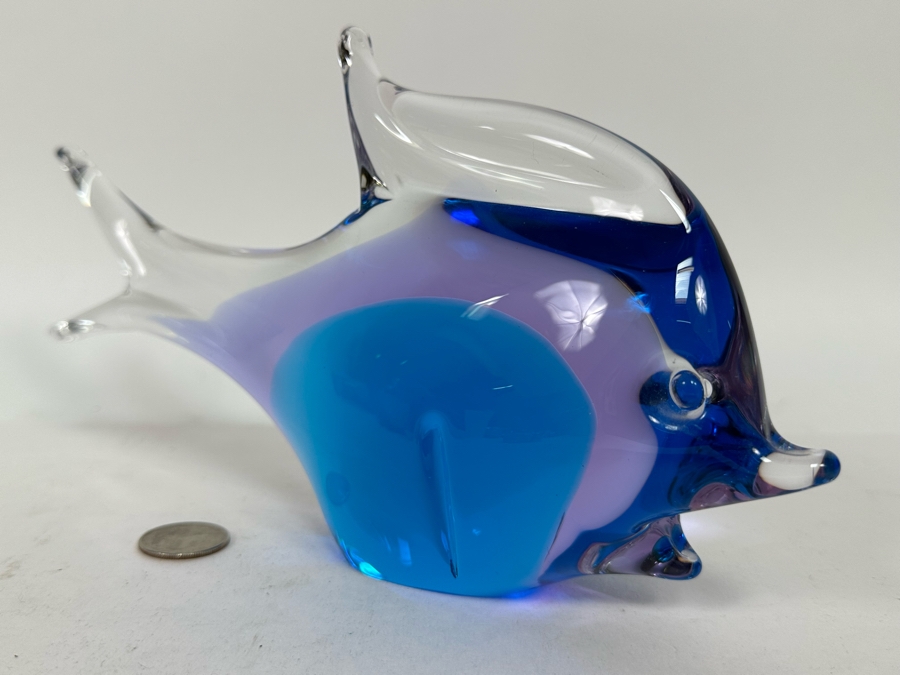 Vintage Glass Fish Handwork Konstglas Ronneby Sweden 10.5W X 5.5H [Photo 6]