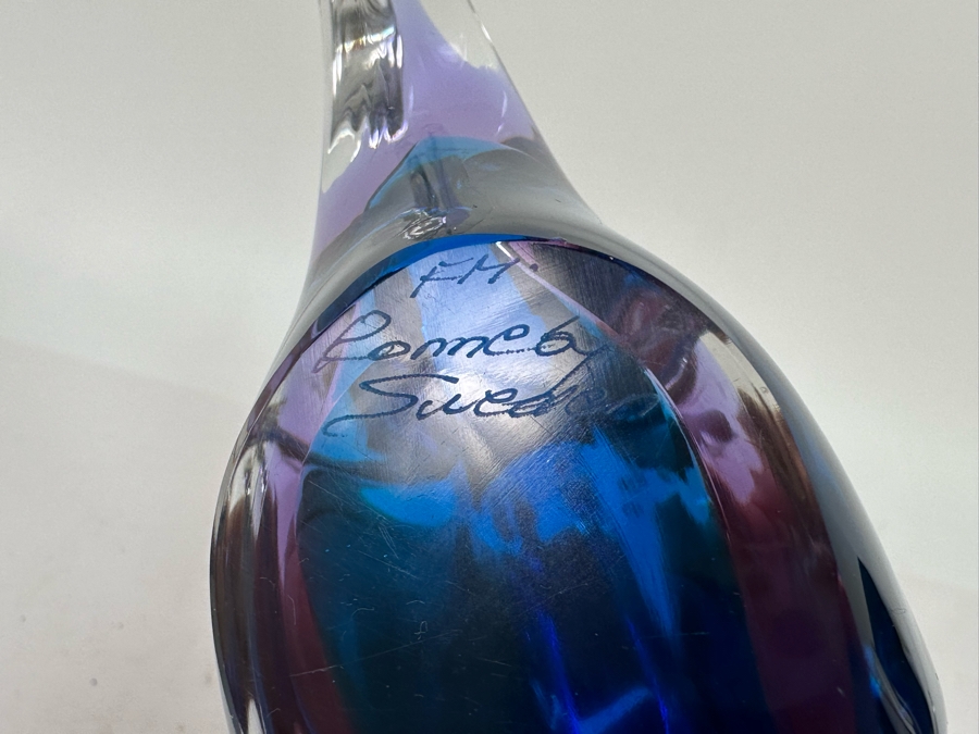 Vintage Glass Fish Handwork Konstglas Ronneby Sweden 10.5W X 5.5H [Photo 8]