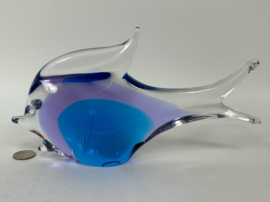 Vintage Glass Fish Handwork Konstglas Ronneby Sweden 10.5W X 5.5H [Photo 7]