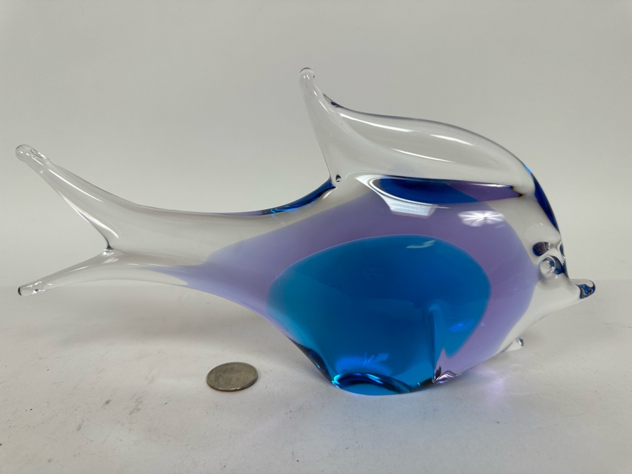 Vintage Glass Fish Handwork Konstglas Ronneby Sweden 10.5W X 5.5H [Photo 3]