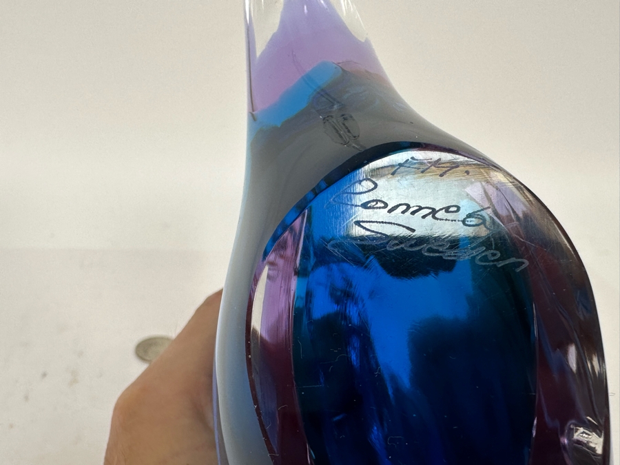 Vintage Glass Fish Handwork Konstglas Ronneby Sweden 10.5W X 5.5H [Photo 10]