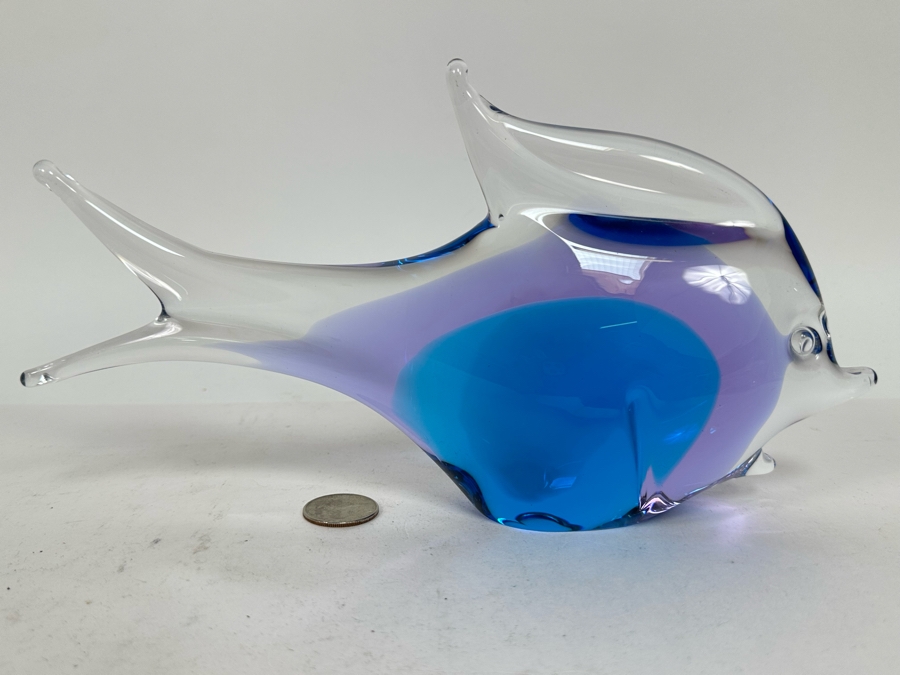 Vintage Glass Fish Handwork Konstglas Ronneby Sweden 10.5W X 5.5H [Photo 5]