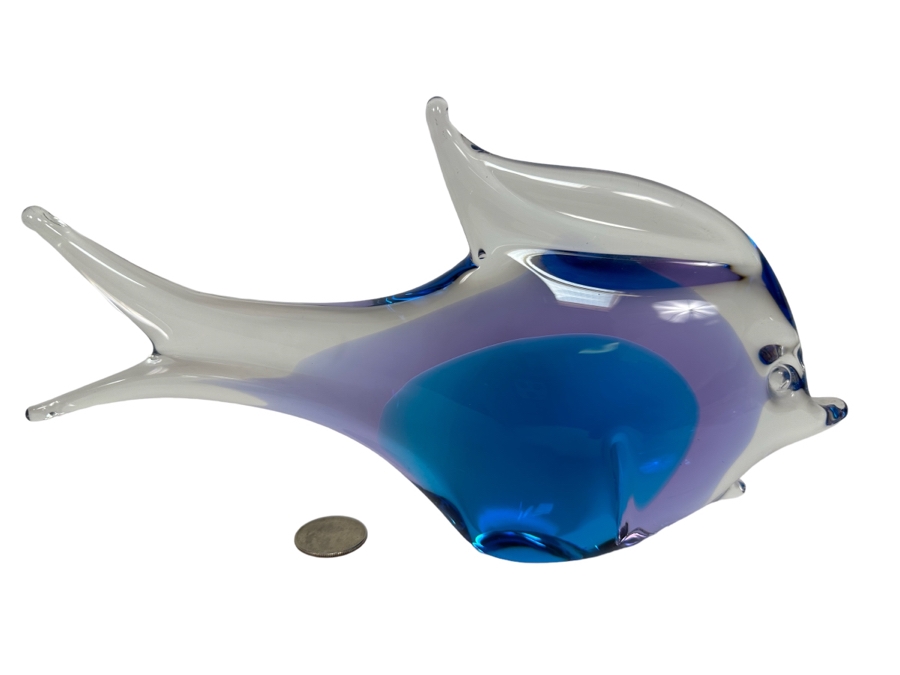 Vintage Glass Fish Handwork Konstglas Ronneby Sweden 10.5W X 5.5H [Photo 1]