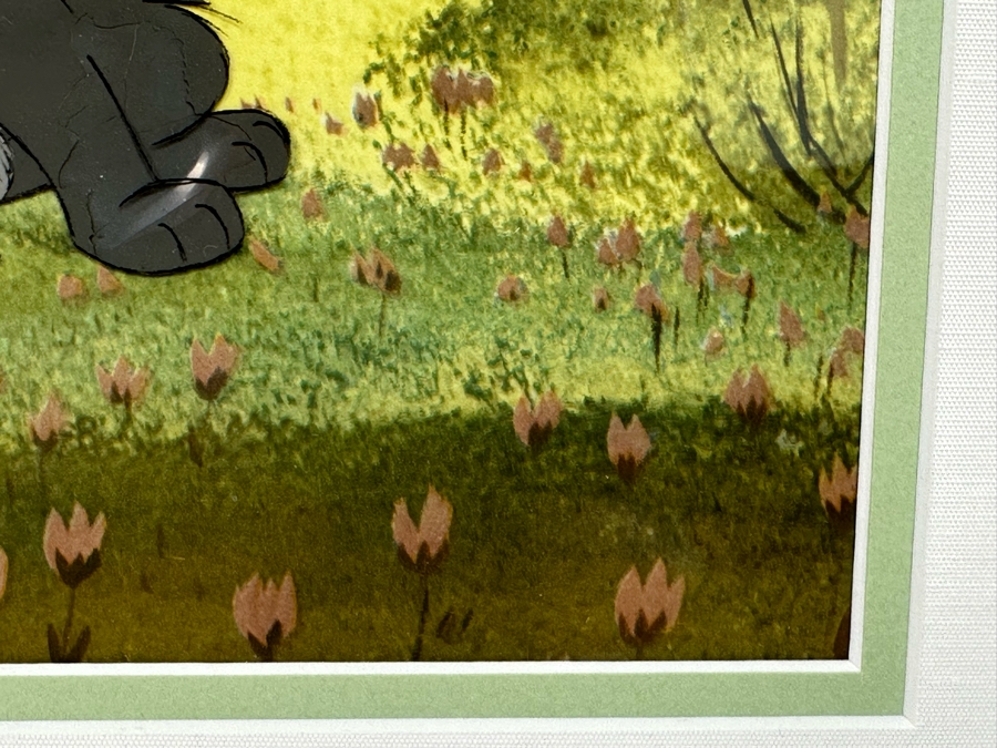 Vintage The Aristocats Berlioz Production Cell (Walt Disney, 1970) Has Some Cracking On Cat - See Photos 9.5 X 8 Framed 17 X 15 [Photo 7]