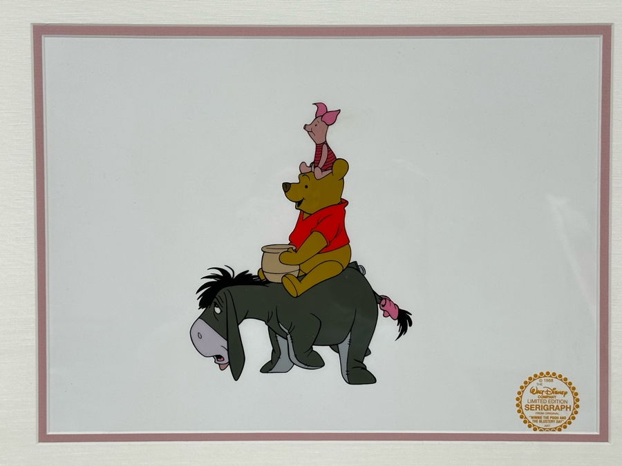 Walt Disney Limited Edition Serigraph From The Original 'Winnie The Pooh And The Blustery Day' 13 X 10 Framed 21 X 17