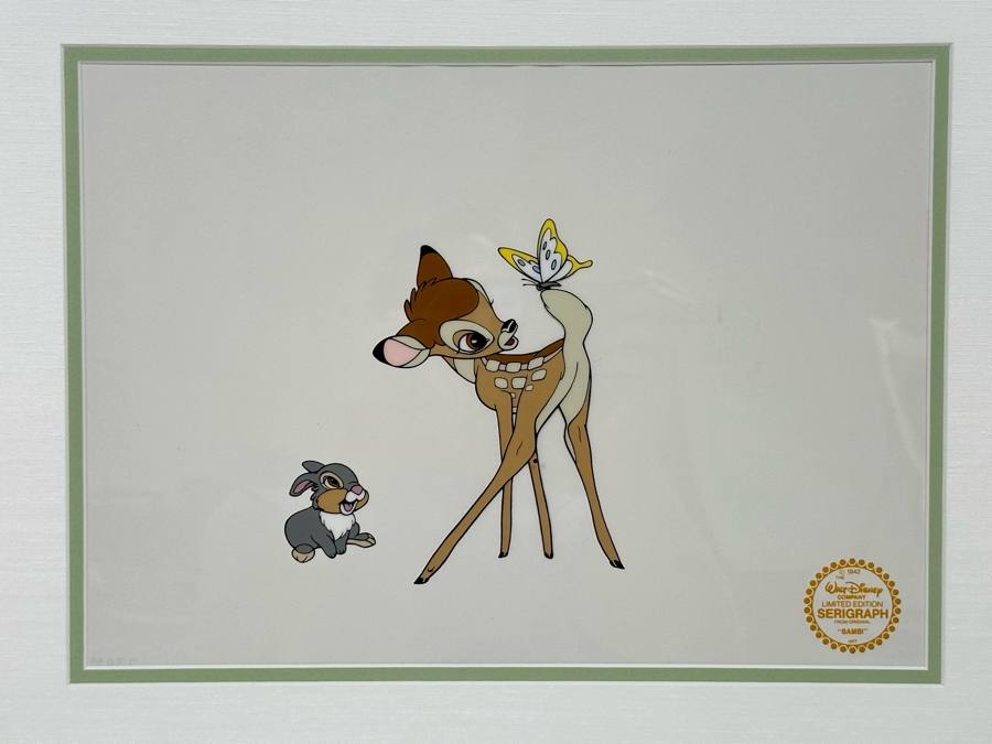 Walt Disney Limited Edition Serigraph From The Original 'Bambi' 13 X 10 Framed 21 X 17