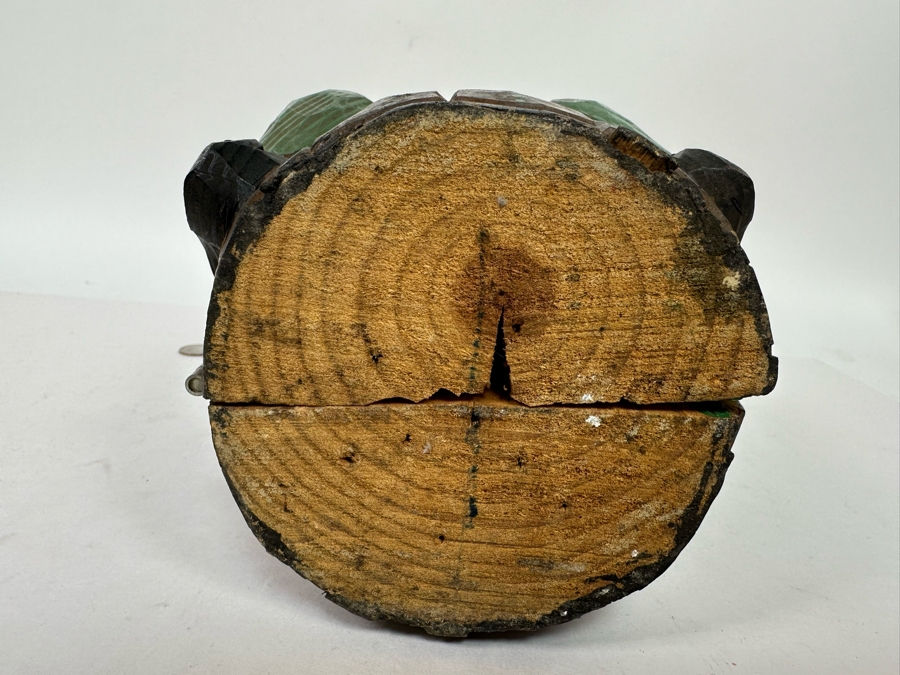 Hand Carved Hand Painted Wooden Wine Bottle Holder 16H [Photo 8]