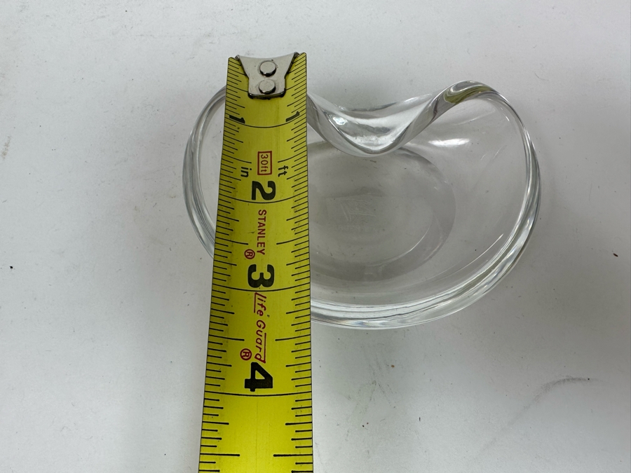 Pair Of Norwegian BDS Bergen Line Cruise Ship Crystal Glass Ashtray Trinket Dishes 4.5W X 3.5D [Photo 8]