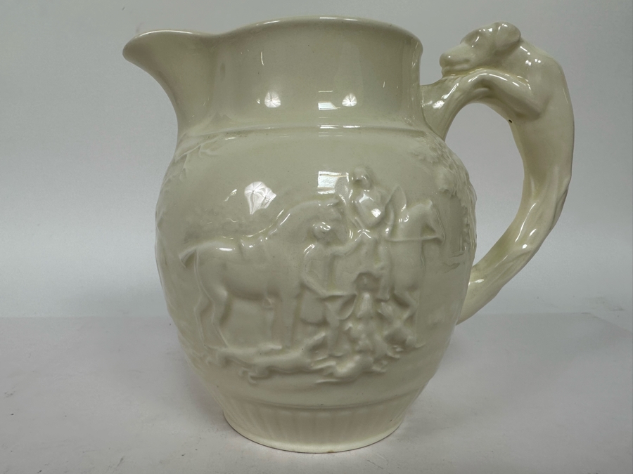 Vintage Wedgwood Barlaston Devonshire White Pitcher Jug Made In England 6H [Photo 2]