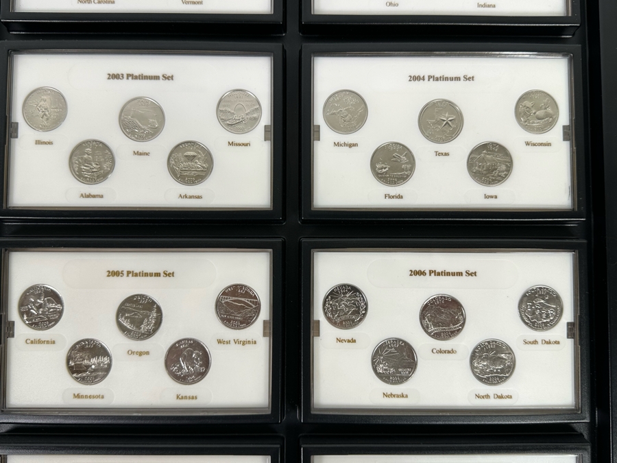 Collection Of Gold Plated And Platinum Plated Mint Quarter Sets From 1999-2008 [Photo 5]