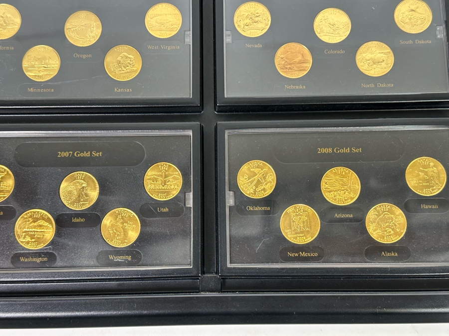 Collection Of Gold Plated And Platinum Plated Mint Quarter Sets From 1999-2008 [Photo 11]