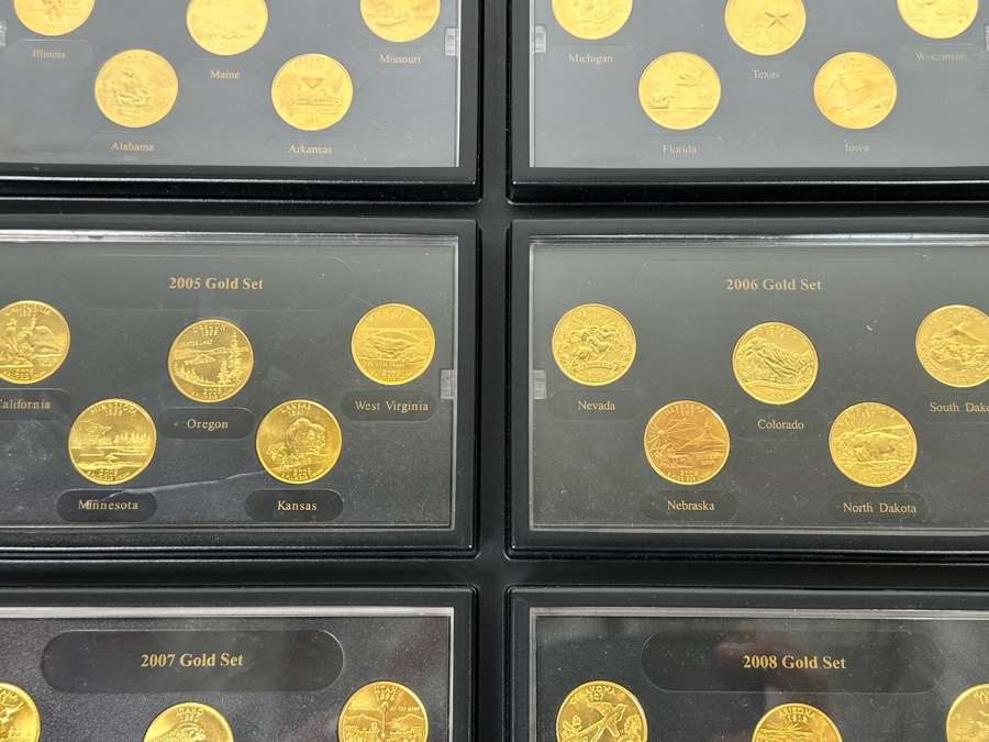 Collection Of Gold Plated And Platinum Plated Mint Quarter Sets From 1999-2008 [Photo 10]