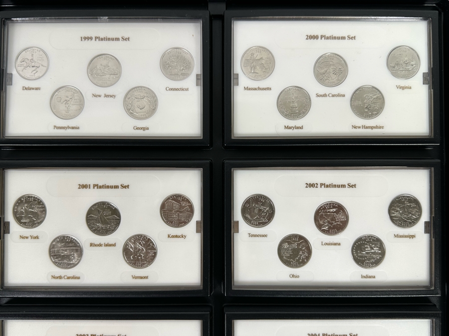 Collection Of Gold Plated And Platinum Plated Mint Quarter Sets From 1999-2008 [Photo 4]