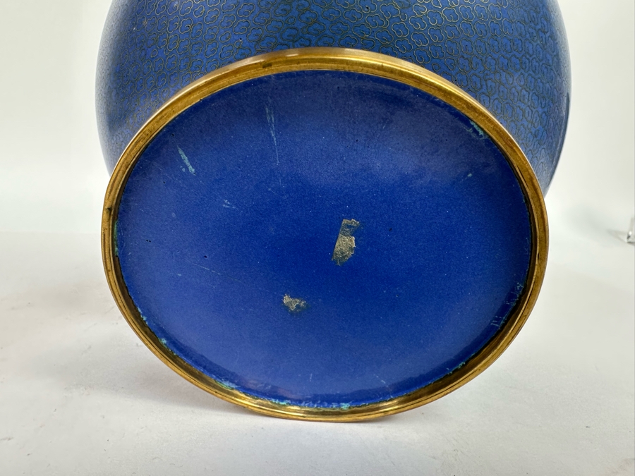 Stunning Vintage Chinese Cloisonne Vase 12H [Photo 15]