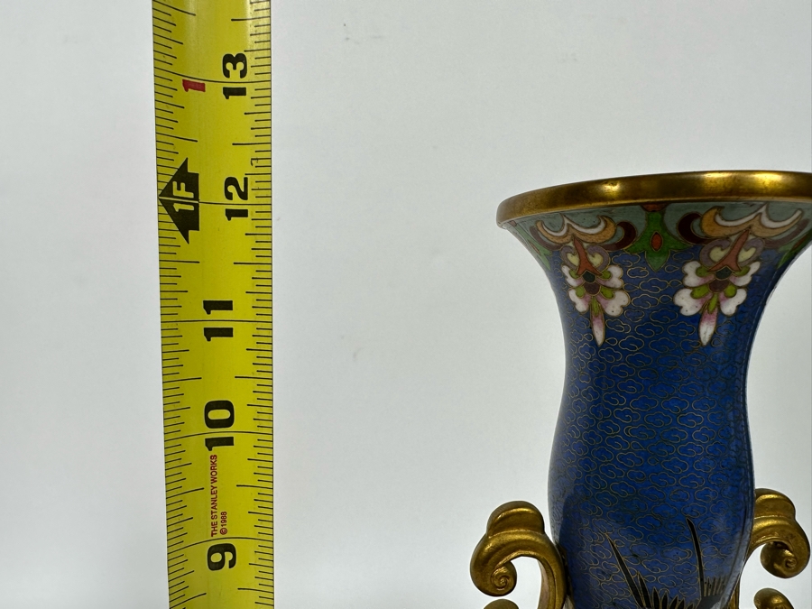 Stunning Vintage Chinese Cloisonne Vase 12H [Photo 16]