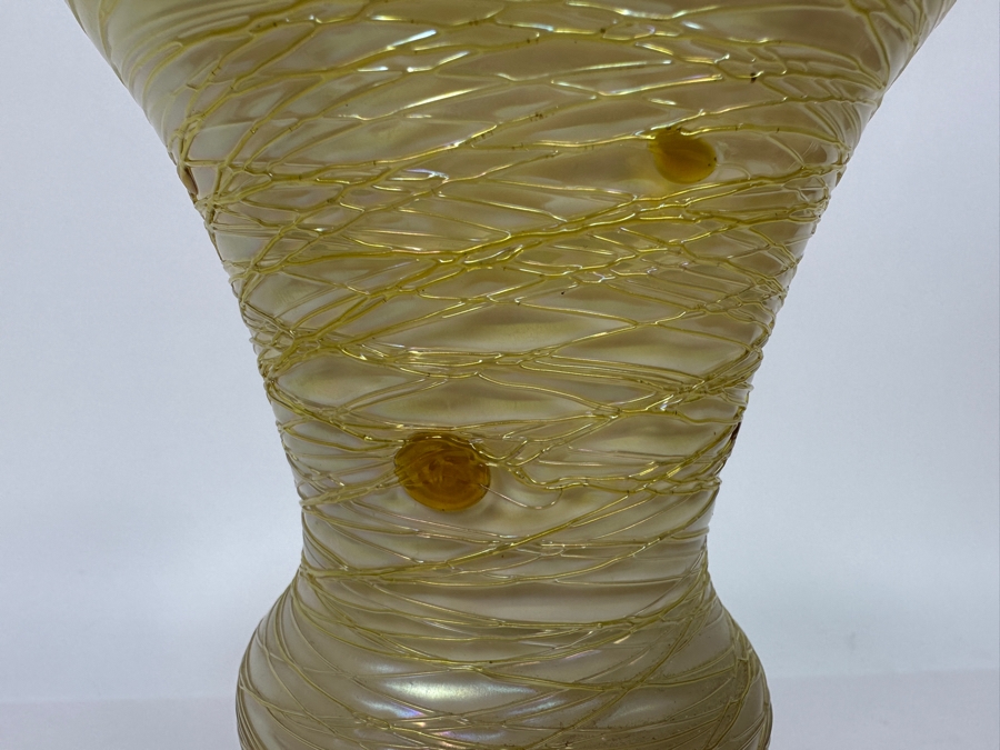 Vintage Brass Table Lamp With Glass Shade 9H [Photo 6]