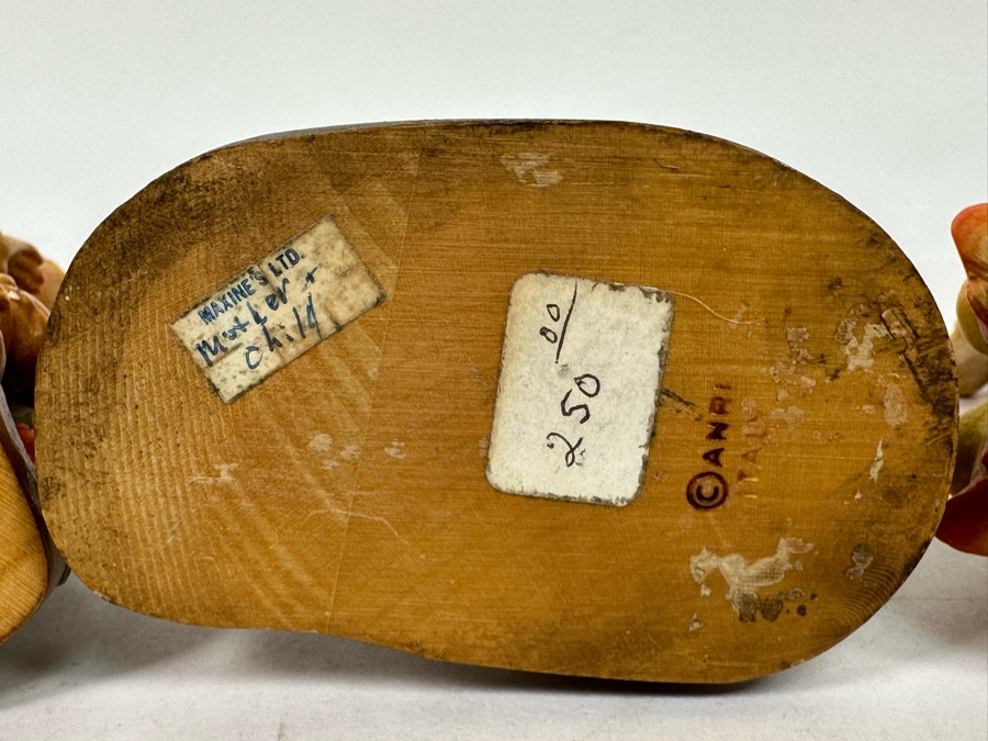 Three Vintage Ferrandiz Anri Wooden Figurines And One Vintage Limited Edition Anri Sarah Kay Wooden Figurine 4.5H - 6H [Photo 17]