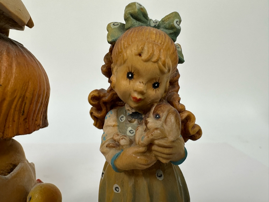 Three Vintage Ferrandiz Anri Wooden Figurines And One Vintage Limited Edition Anri Sarah Kay Wooden Figurine 4.5H - 6H [Photo 10]