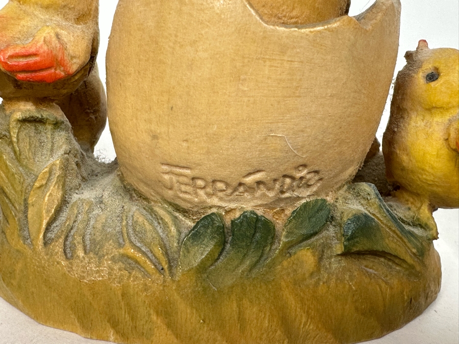 Three Vintage Ferrandiz Anri Wooden Figurines And One Vintage Limited Edition Anri Sarah Kay Wooden Figurine 4.5H - 6H [Photo 15]