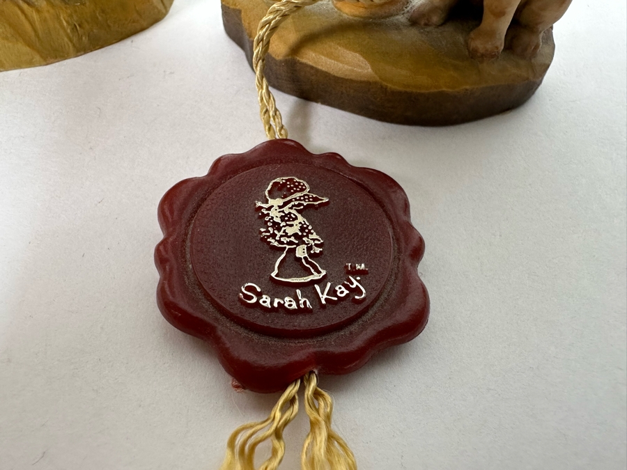 Three Vintage Ferrandiz Anri Wooden Figurines And One Vintage Limited Edition Anri Sarah Kay Wooden Figurine 4.5H - 6H [Photo 11]