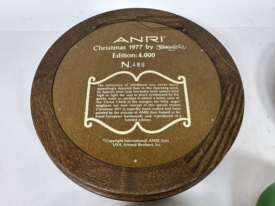 Four Anri Limited Edition Plates (Three By Artist Ferrandiz) And Anri Italy Covered Box [Photo 13]