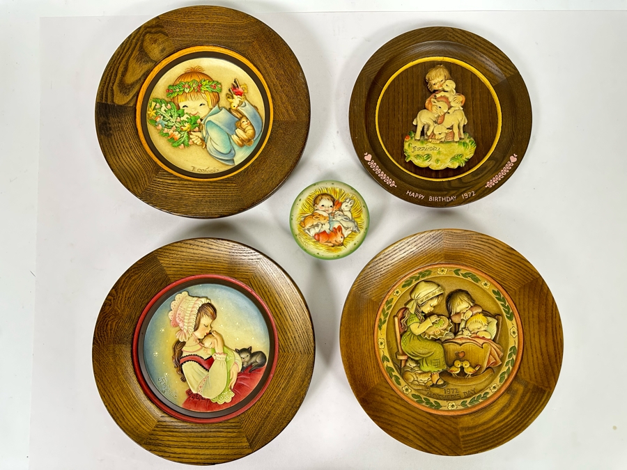 Four Anri Limited Edition Plates (Three By Artist Ferrandiz) And Anri Italy Covered Box [Photo 2]