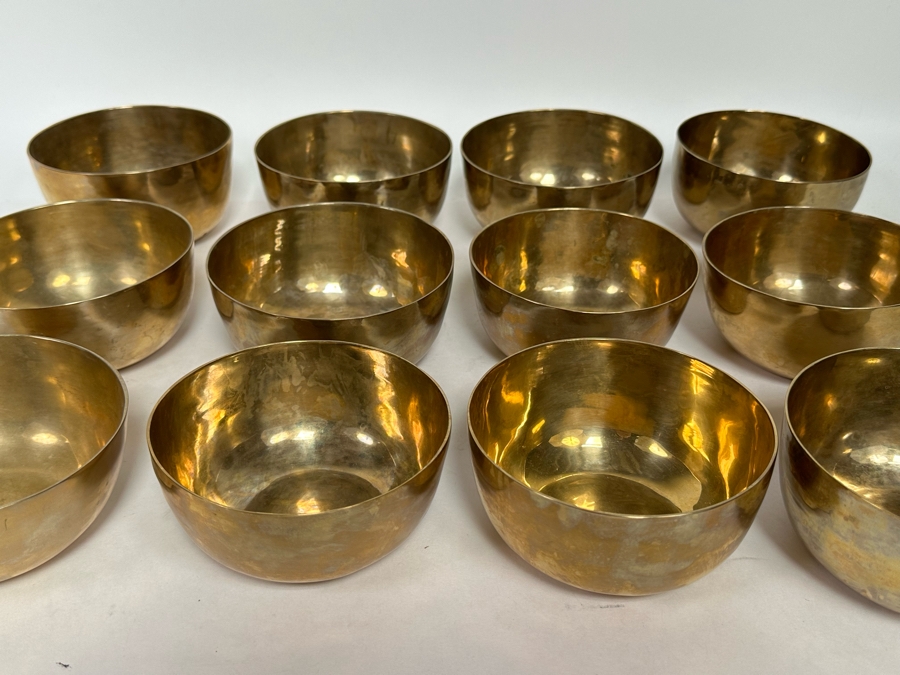 Twelve Brass Bowls From India Apx 5R [Photo 5]