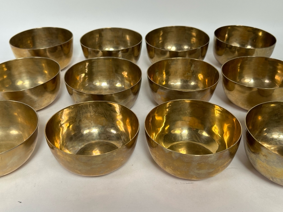 Twelve Brass Bowls From India Apx 5R [Photo 2]