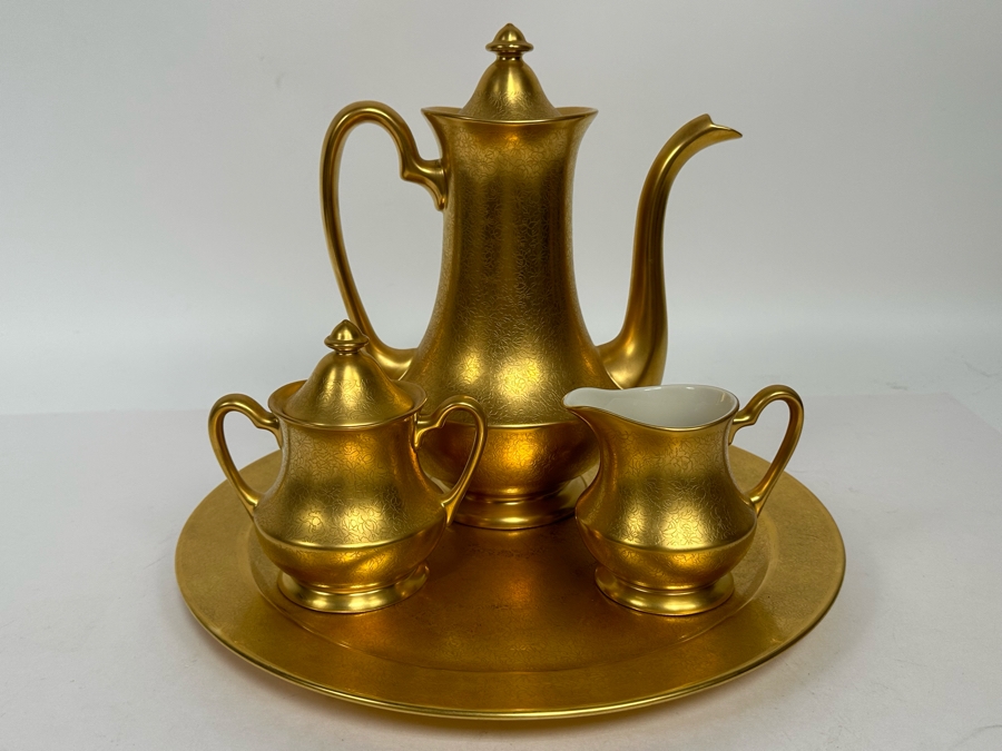 Pickard Gold China Coffee Service Hand Decorated [Photo 3]