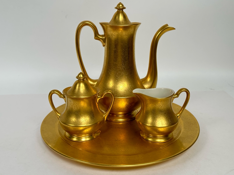 Pickard Gold China Coffee Service Hand Decorated [Photo 2]