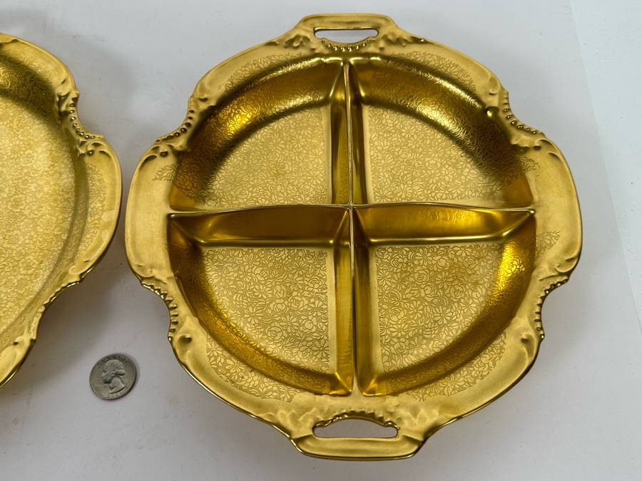 Pair Of Pickard Gold Plates 10W [Photo 5]