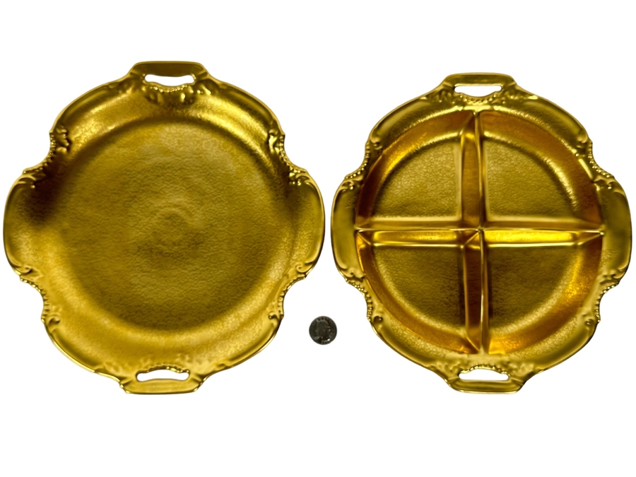 Pair Of Pickard Gold Plates 10W