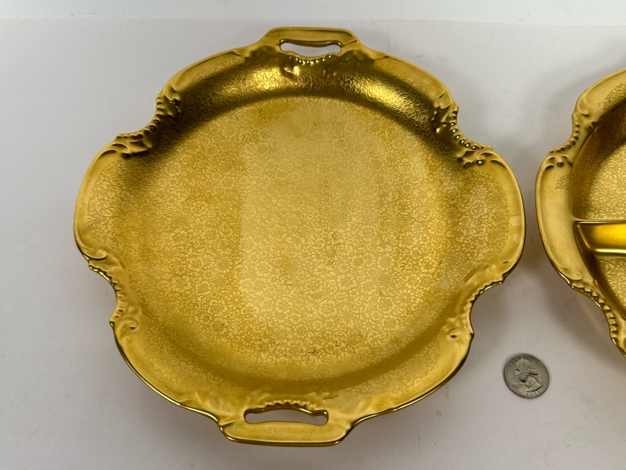 Pair Of Pickard Gold Plates 10W [Photo 6]
