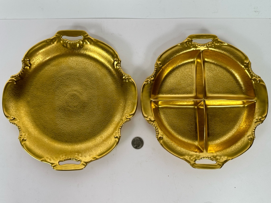 Pair Of Pickard Gold Plates 10W [Photo 3]