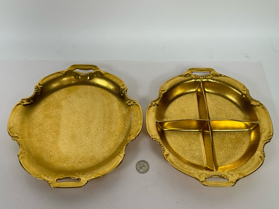 Pair Of Pickard Gold Plates 10W [Photo 4]