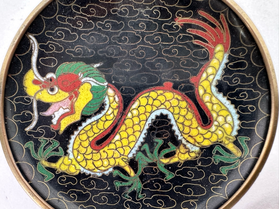 Three Vintage Chinese Cloisonne Trays [Photo 5]