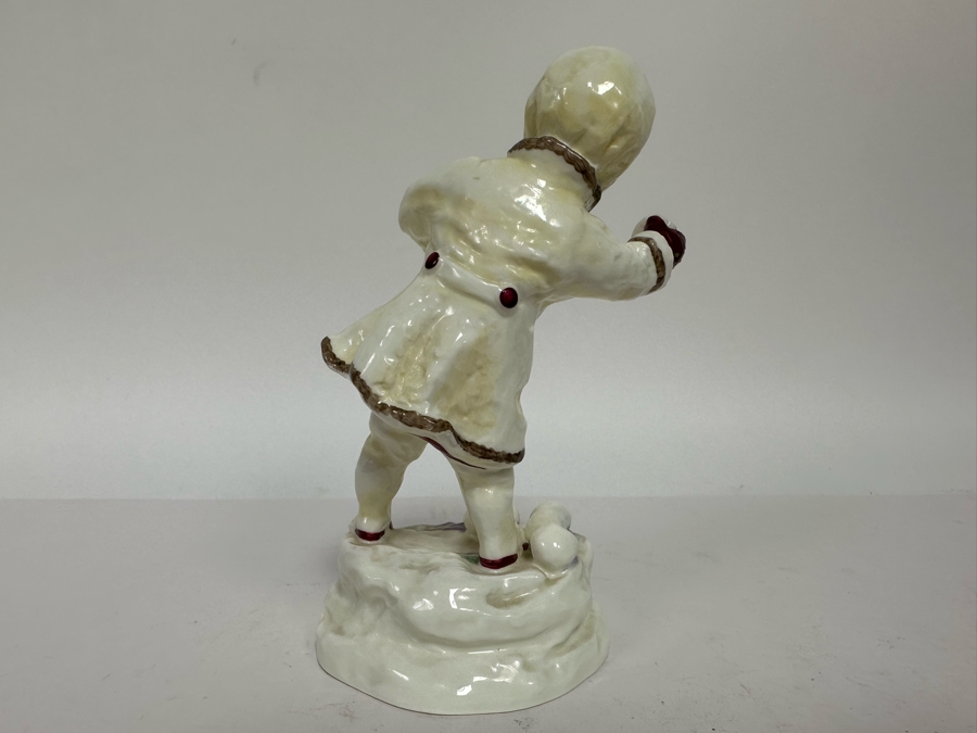 Vintage Royal Worcester England Figurine December Modelled By F. C. Doughty 6.5H [Photo 5]