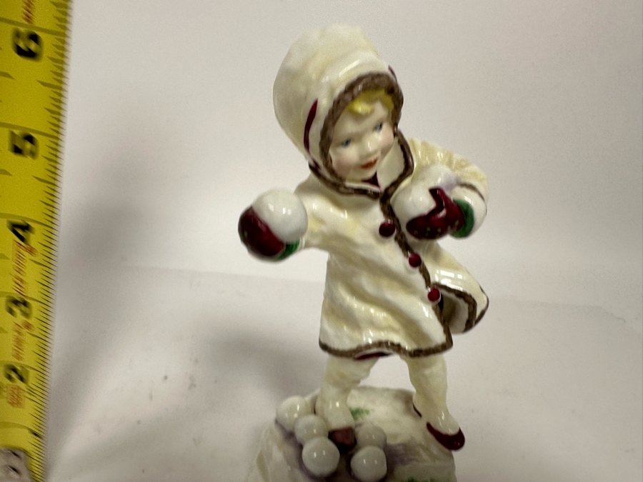 Vintage Royal Worcester England Figurine December Modelled By F. C. Doughty 6.5H [Photo 8]