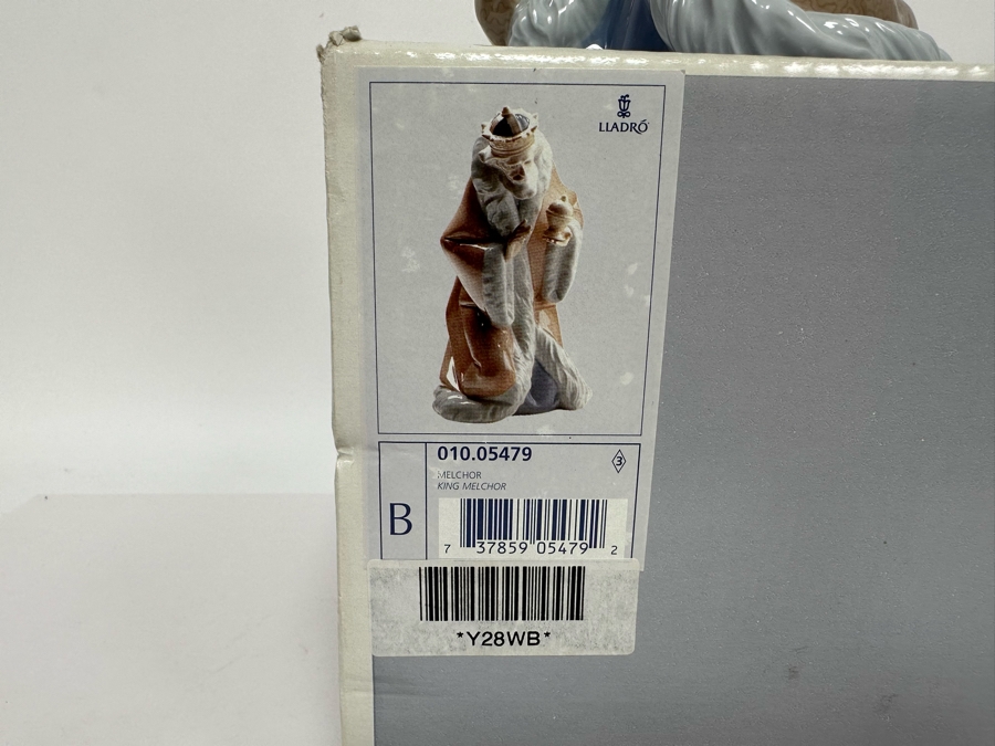 Vintage 1990 Lladro Nativity Figurine King Melchor With Original Box 010.05479 [Photo 8]