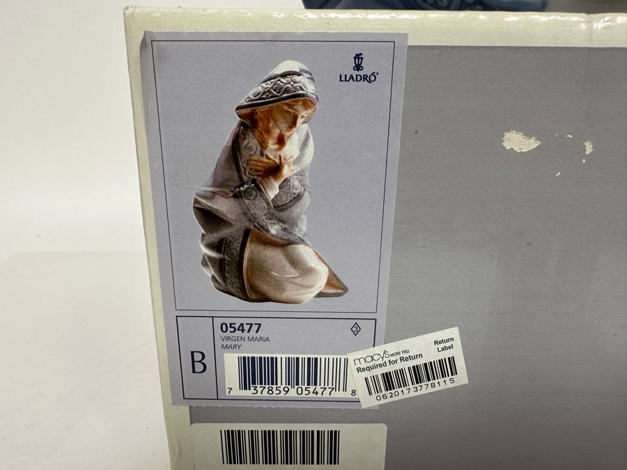 Vintage 1990 Lladro Nativity Figurine Virgin Mary With Original Box 05477 [Photo 6]