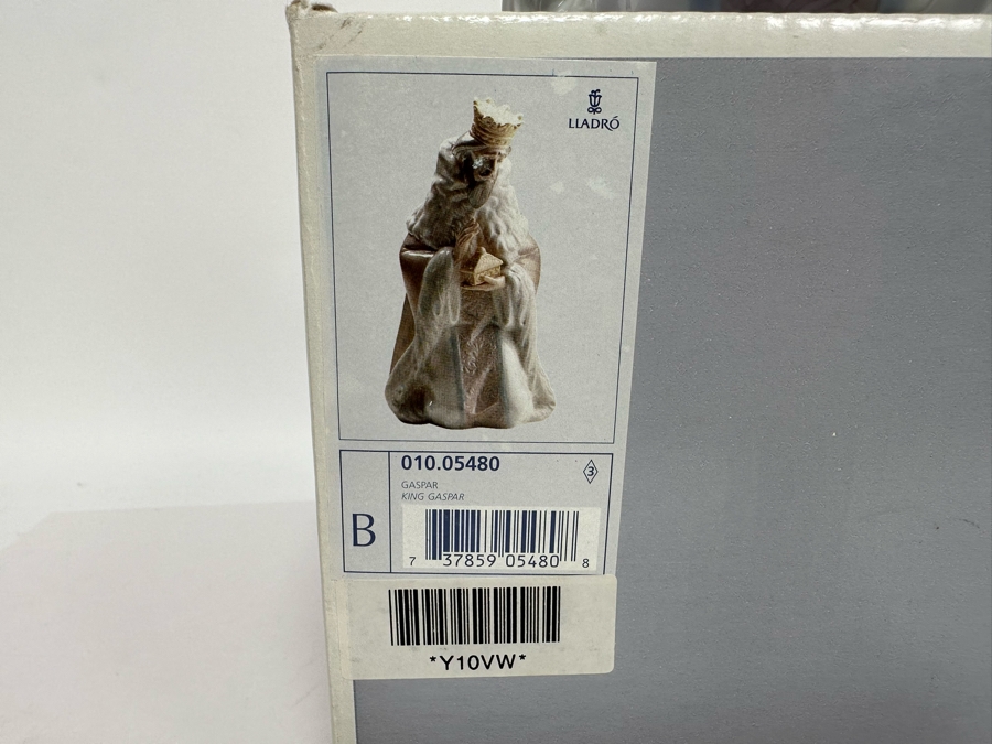 Vintage 1990 Lladro Nativity Figurine King Gaspar With Original Box 010.05480 [Photo 6]