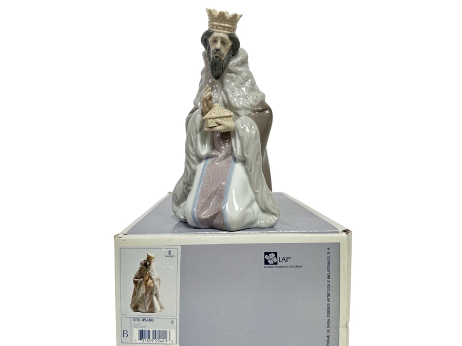 Vintage 1990 Lladro Nativity Figurine King Gaspar With Original Box 010.05480 [Photo 1]