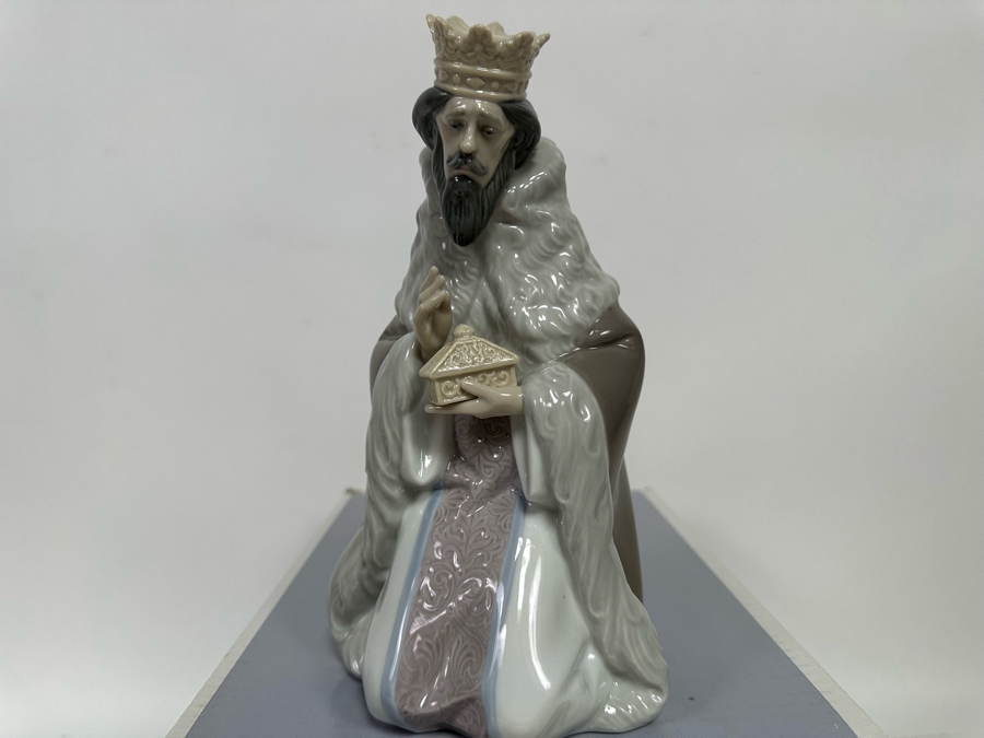 Vintage 1990 Lladro Nativity Figurine King Gaspar With Original Box 010.05480 [Photo 4]