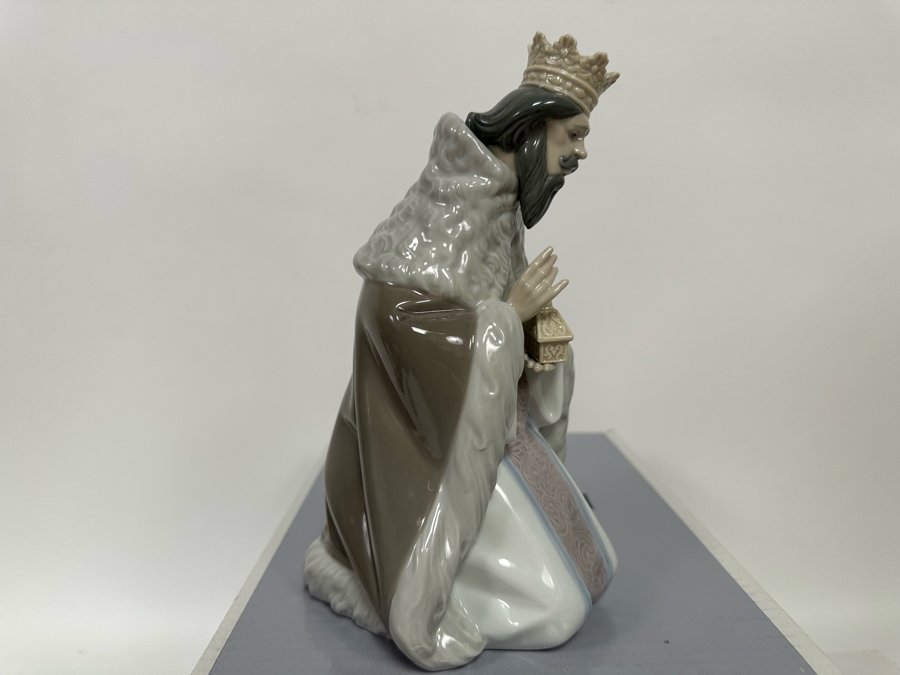 Vintage 1990 Lladro Nativity Figurine King Gaspar With Original Box 010.05480 [Photo 7]