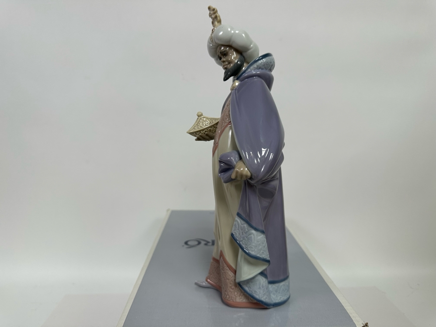 Vintage 1990 Lladro Nativity Figurine King Balthasar With Original Box 010.05481 [Photo 6]
