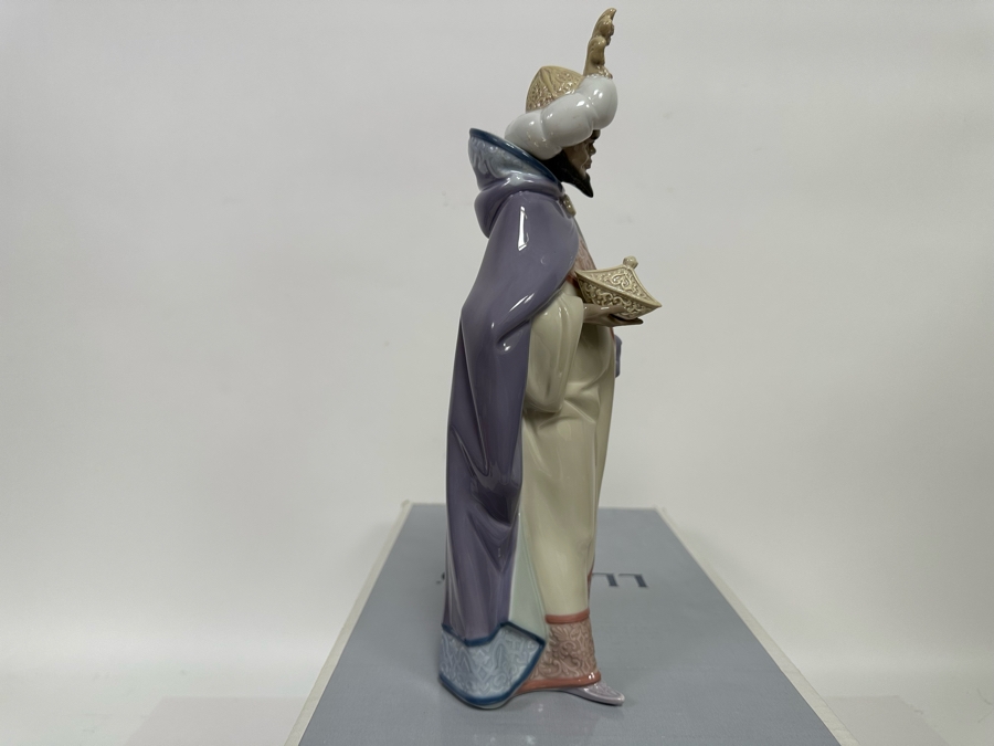 Vintage 1990 Lladro Nativity Figurine King Balthasar With Original Box 010.05481 [Photo 7]