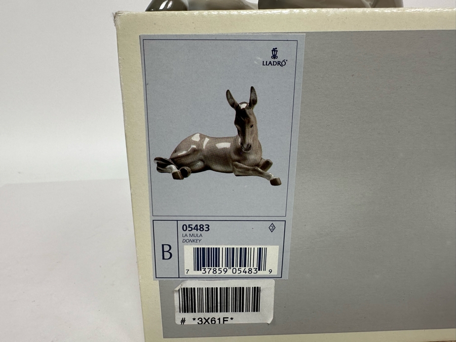 Vintage 1990 Lladro Nativity Figurine Donkey With Original Box 05483 [Photo 7]