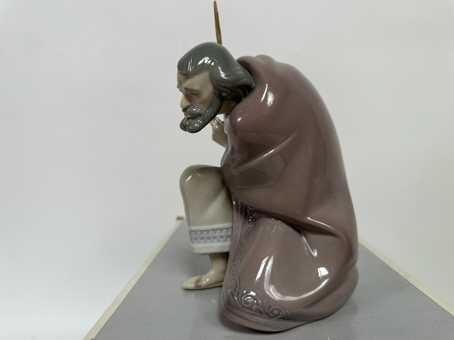 Vintage 1990 Lladro Nativity Figurine St. Joseph With Original Box 05476 [Photo 6]