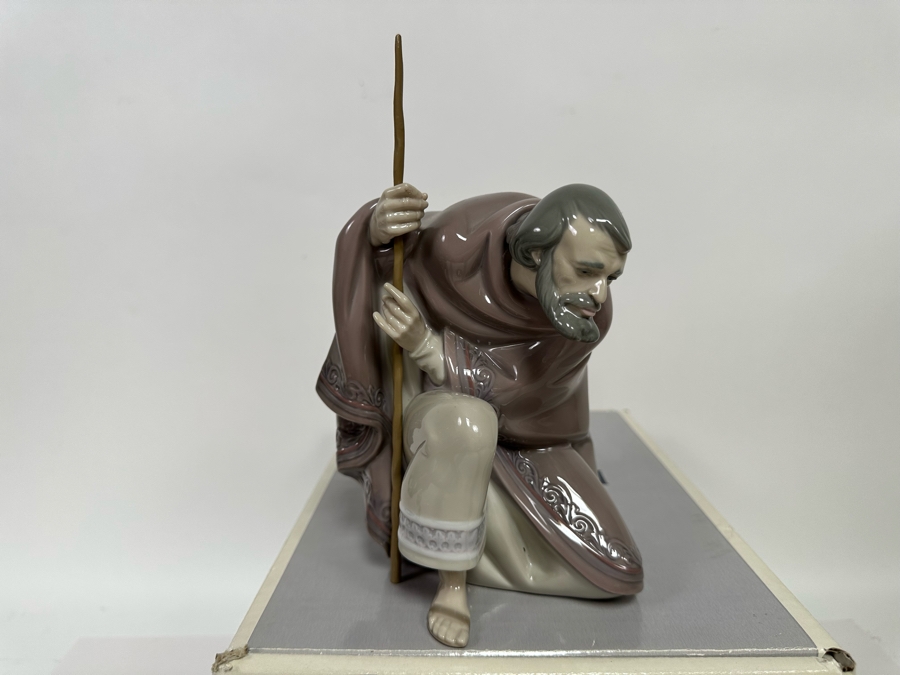 Vintage 1990 Lladro Nativity Figurine St. Joseph With Original Box 05476 [Photo 4]